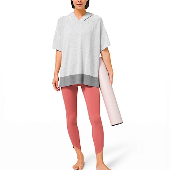 Lululemon Opened Up Poncho Heathered Core Ultra Light Grey / Heathered Size: M - Picture 4 of 7